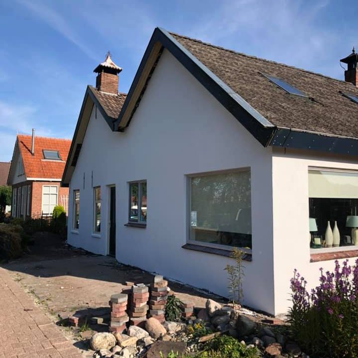 Buitengevel na reparatie